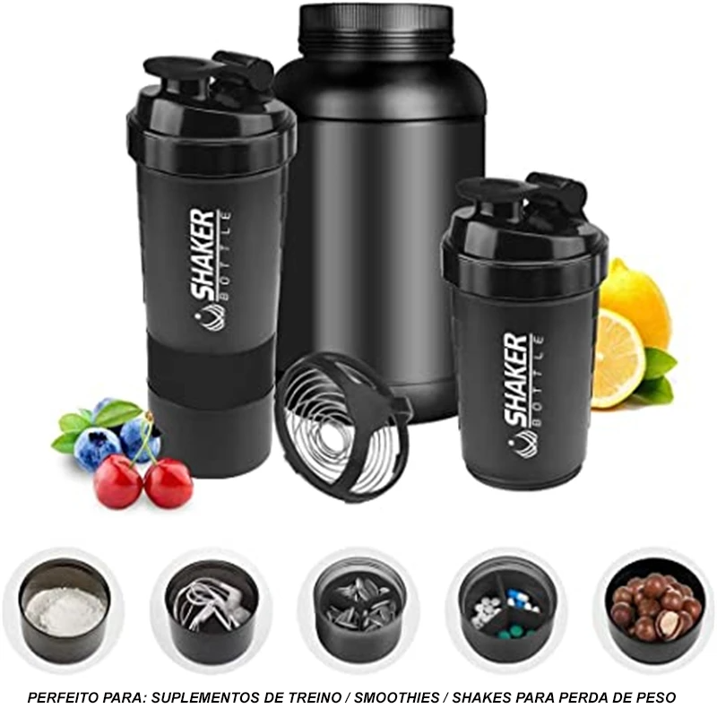 Agitador Shaker com Compartimentos-500ml