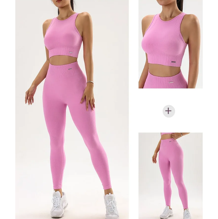 Conjunto de Legging Cintura Alta sem Costura - Efeito Slim