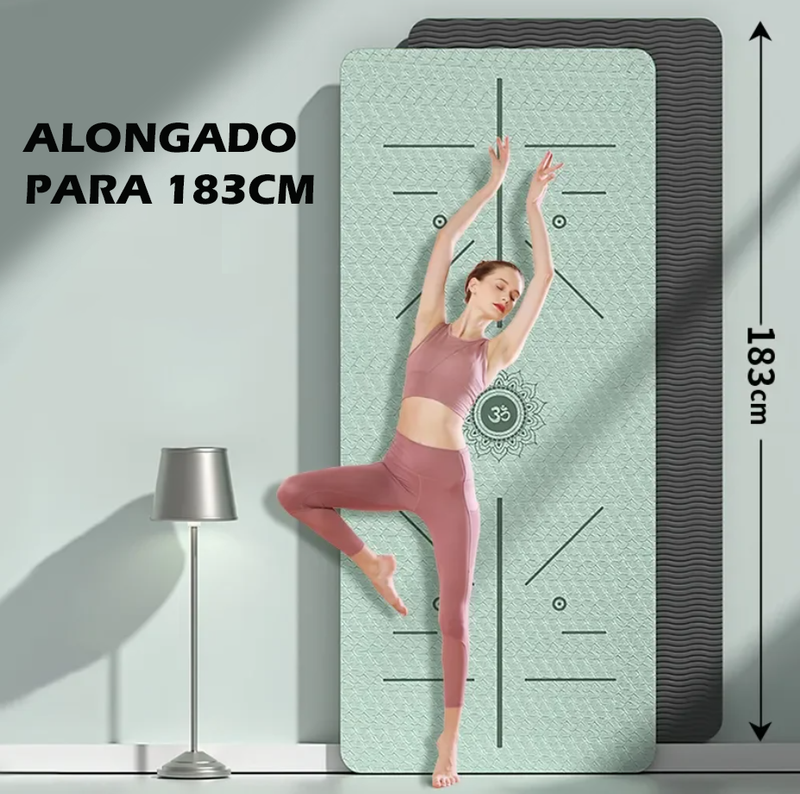 Tapete de Yoga  Ecológico com Alça de Transporte- High Quality