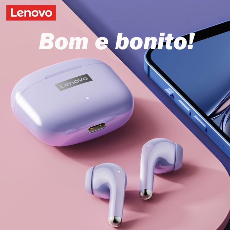 LENOVO - Fones de Ouvido sem Fio LP40 Pro Controle TSW Bluetooth 5.3