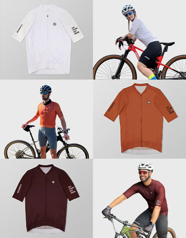 DAREVIE - Camisa de Ciclismo Fino Ajuste spf 50 Alta Qualidade Masculino / Feminino