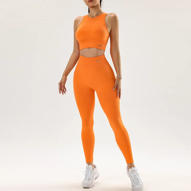 Conjunto de Legging Cintura Alta sem Costura - Efeito Slim