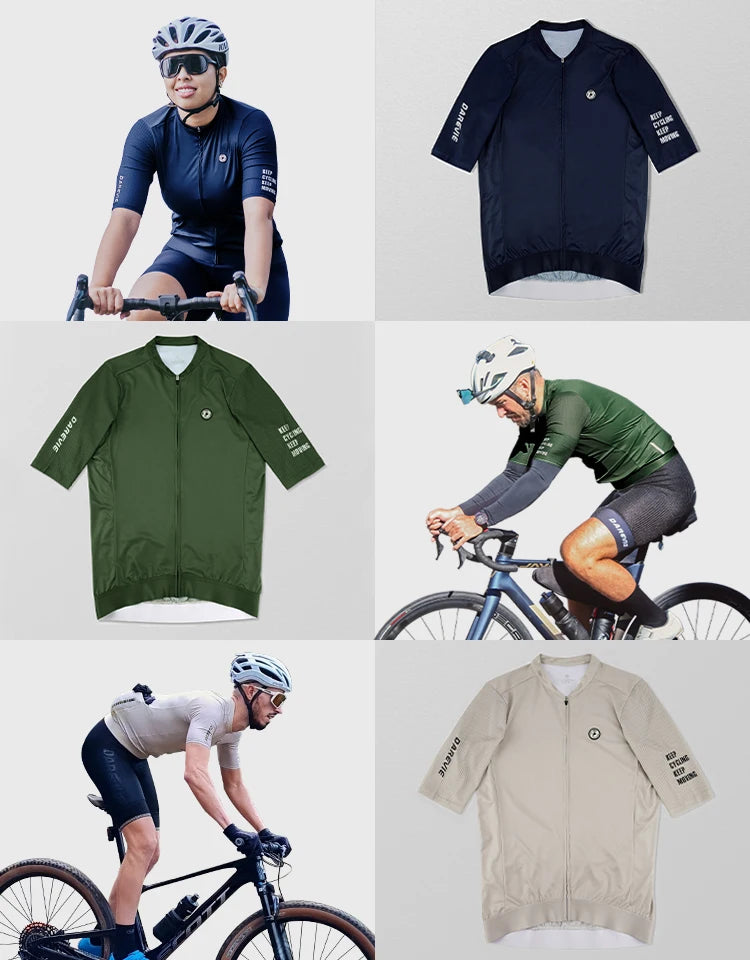 DAREVIE - Camisa de Ciclismo Fino Ajuste spf 50 Alta Qualidade Masculino / Feminino